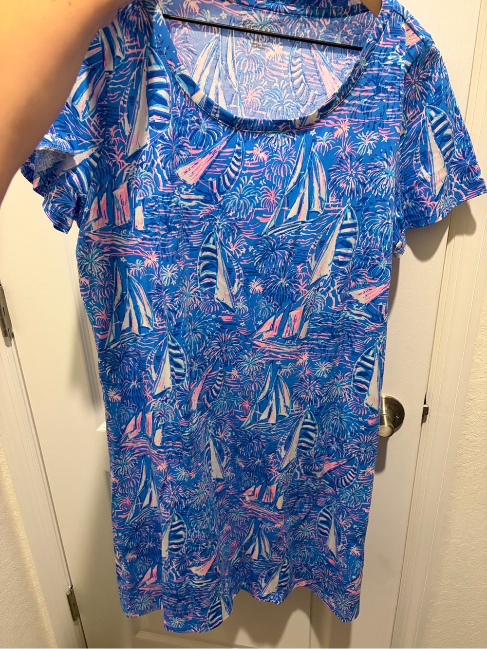 Lilly Pulitzer Blue & Pink Sailboat Dress